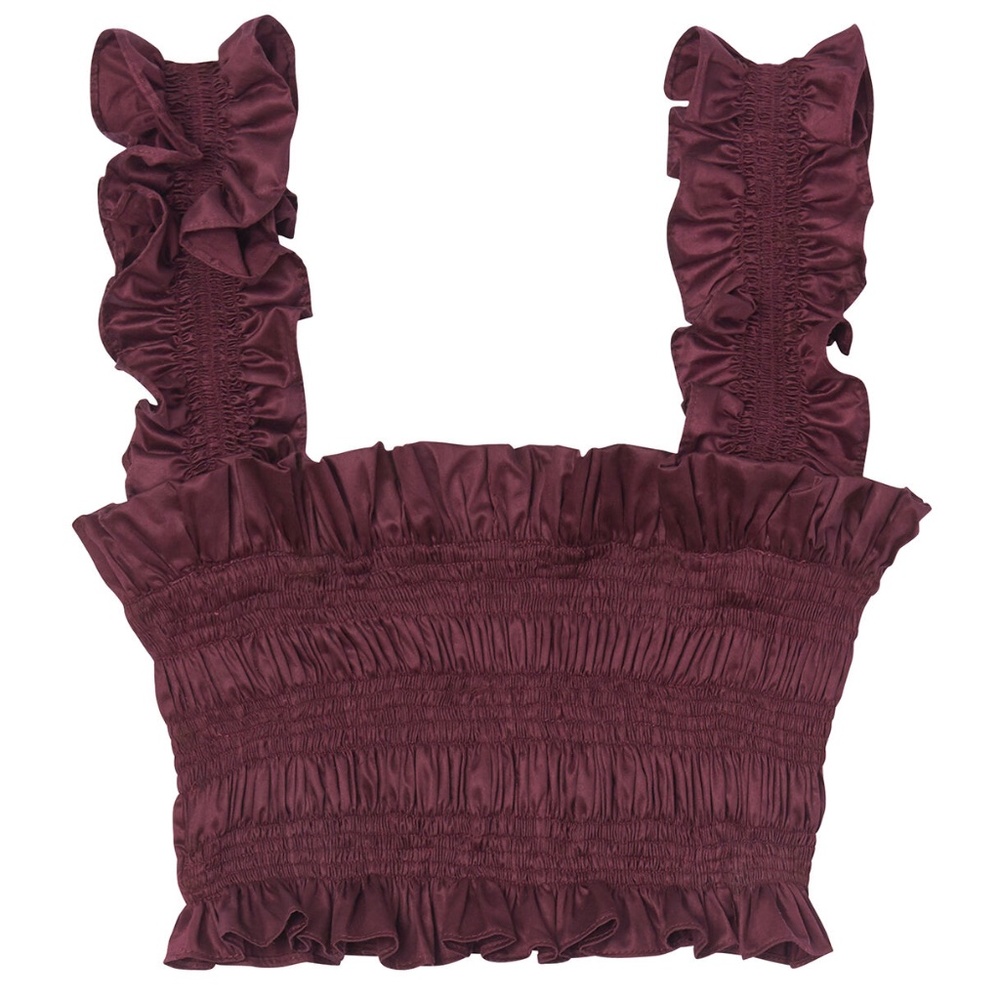 • Rebecca Taylor • Cotton Sateen Smocked Tank